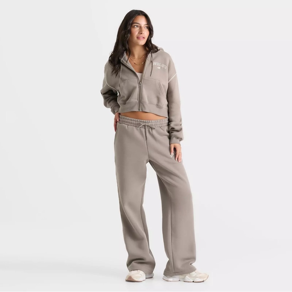 New Balance Women's Taupe Track Pants & Hoodie Set